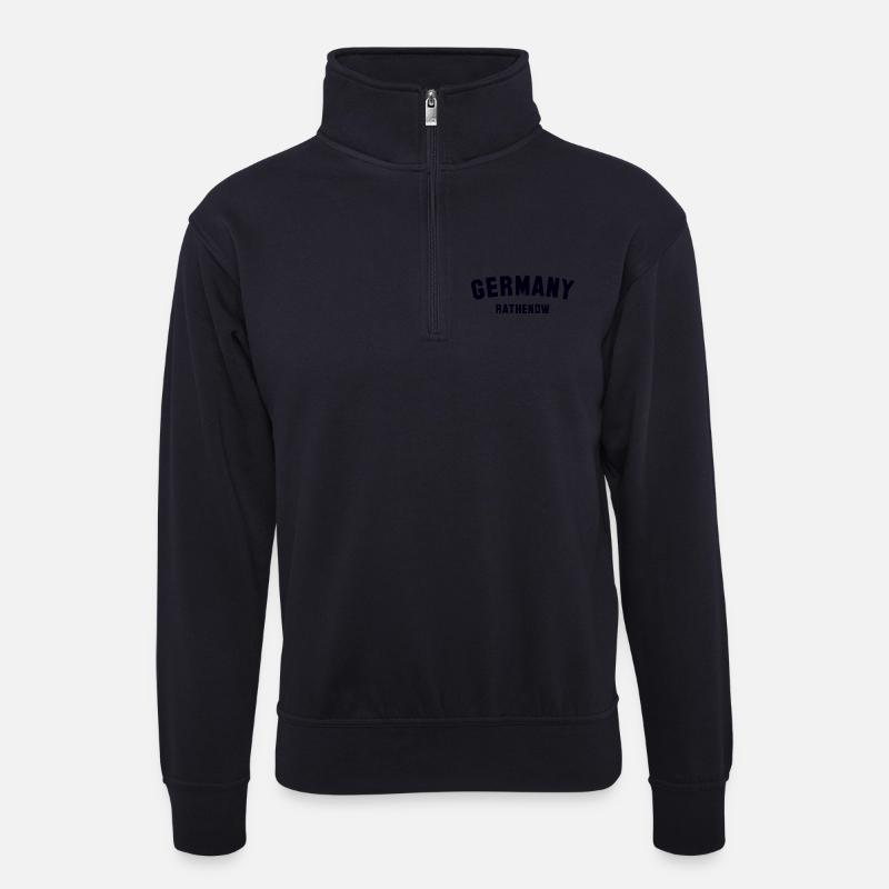 RATHENOW Germany - Unisex Pullover mit Zip-Kragen - Dunkelnavy