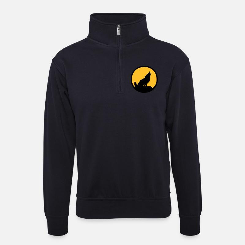 loup - Unisex Pullover mit Zip-Kragen - Dunkelnavy