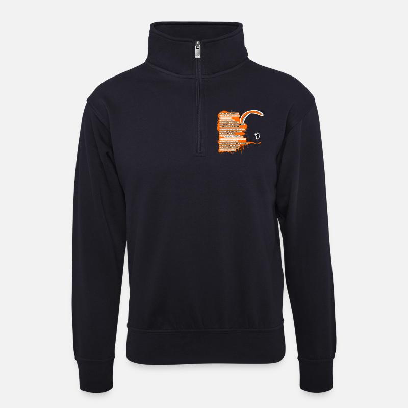 Gleitschirm FAQ - Unisex Pullover mit Zip-Kragen - Dunkelnavy