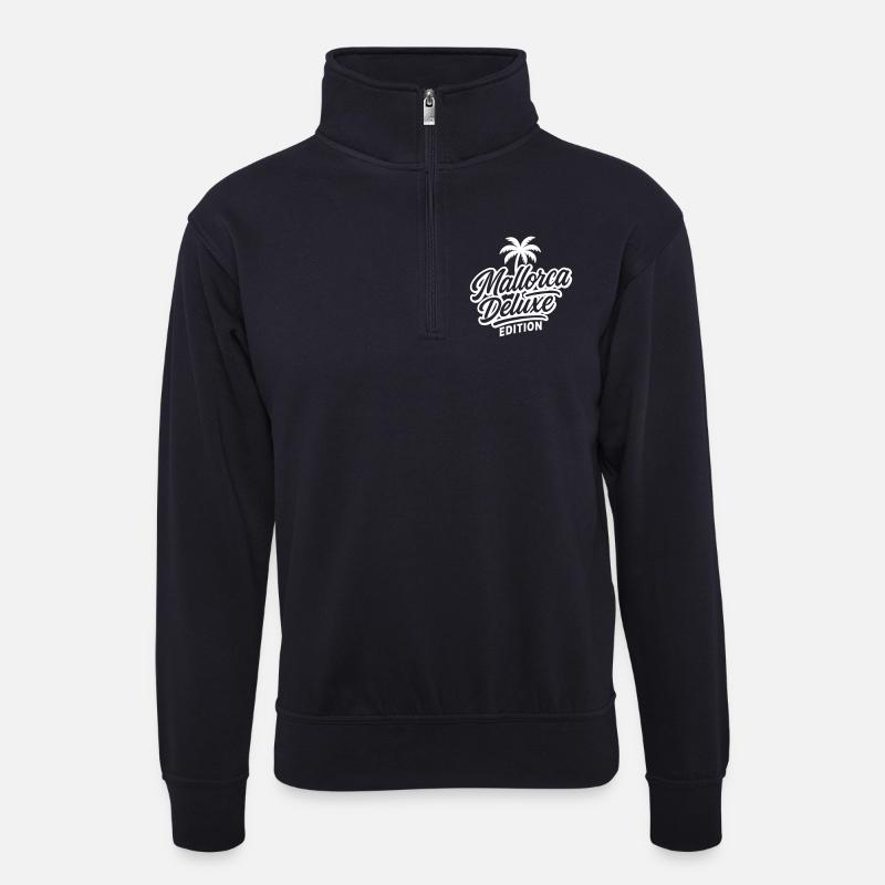 Mallorca Deluxe Edition - Unisex Pullover mit Zip-Kragen - Dunkelnavy