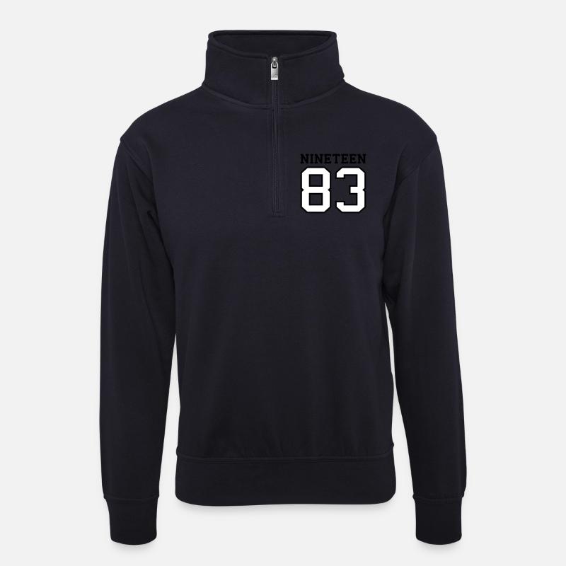 1983 - Unisex Pullover mit Zip-Kragen - Dunkelnavy