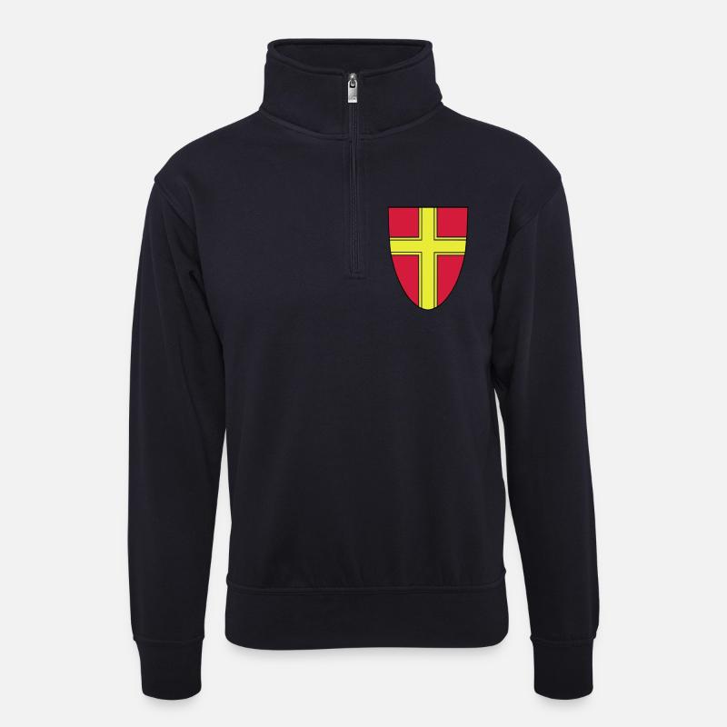 Vienna Vekto - Unisex Pullover mit Zip-Kragen - Dunkelnavy