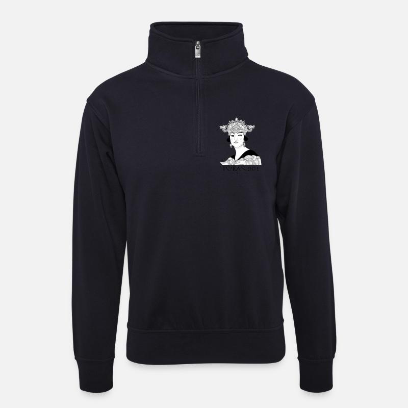 Turandot T - Unisex Pullover mit Zip-Kragen - Dunkelnavy