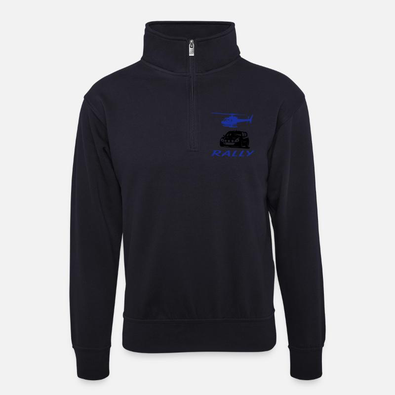 Rally - Unisex Pullover mit Zip-Kragen - Dunkelnavy