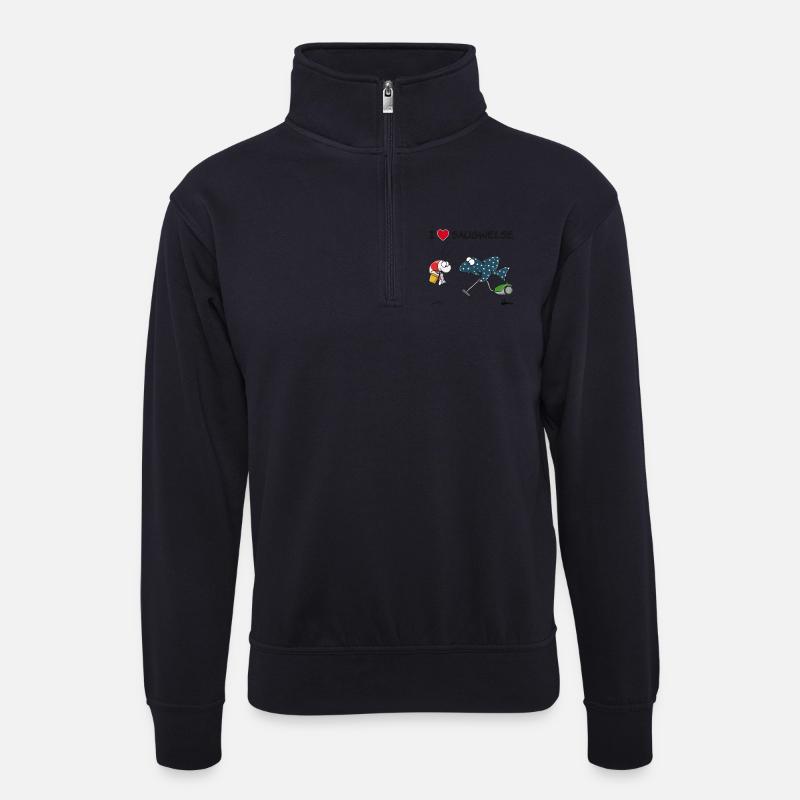 Saugwels - Unisex Pullover mit Zip-Kragen - Dunkelnavy