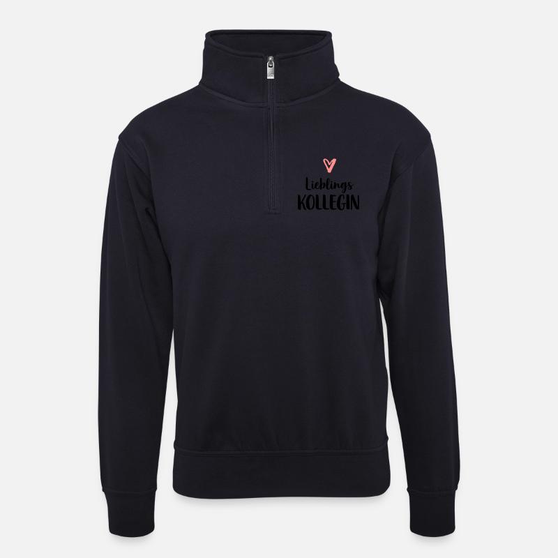 Lieblings Kollegin Beruf Arbeit Freundschaft - Unisex Pullover mit Zip-Kragen - Dunkelnavy