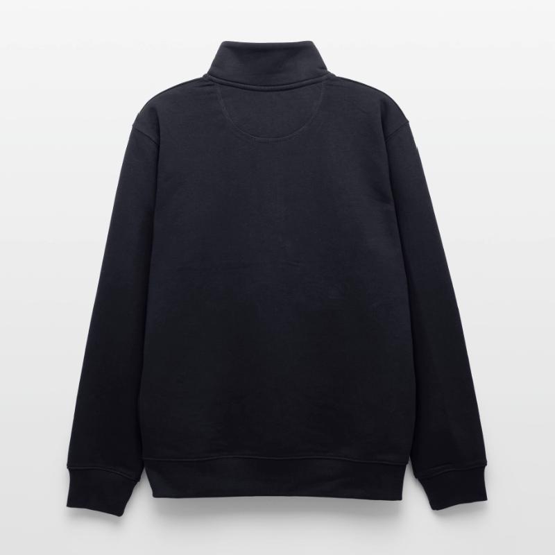 Barcode Strichcode Nerd IT Technik Design Unisex Pullover mit Zip-Kragen