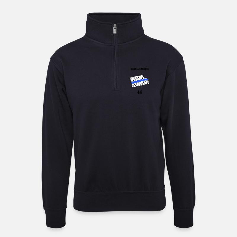 Atlantik Loire - Unisex Pullover mit Zip-Kragen - Dunkelnavy
