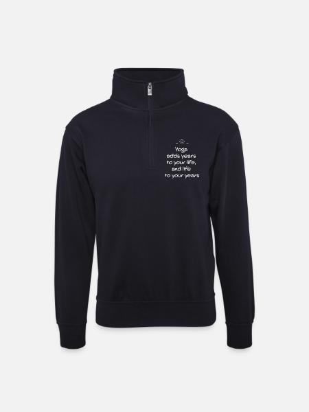 Yoga - Unisex sweater with zip collar - dark navy