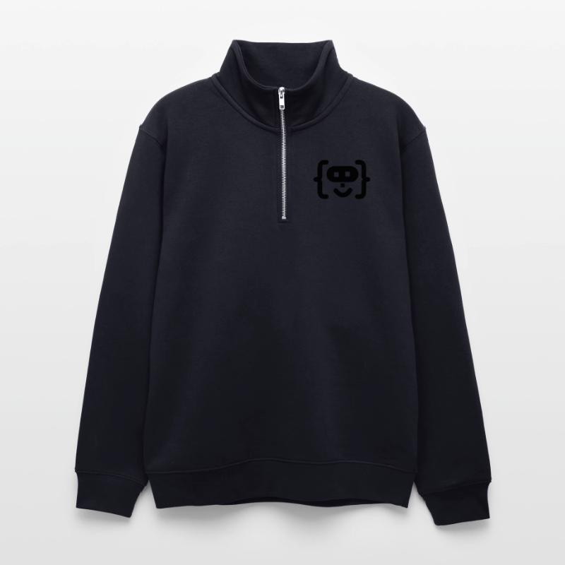 Unisex Pullover mit Zip-Kragen