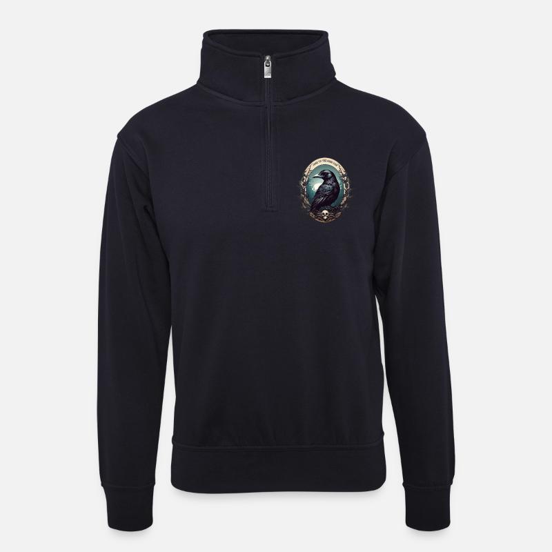 Schwarzer Rabe - Unisex Pullover mit Zip-Kragen - Dunkelnavy