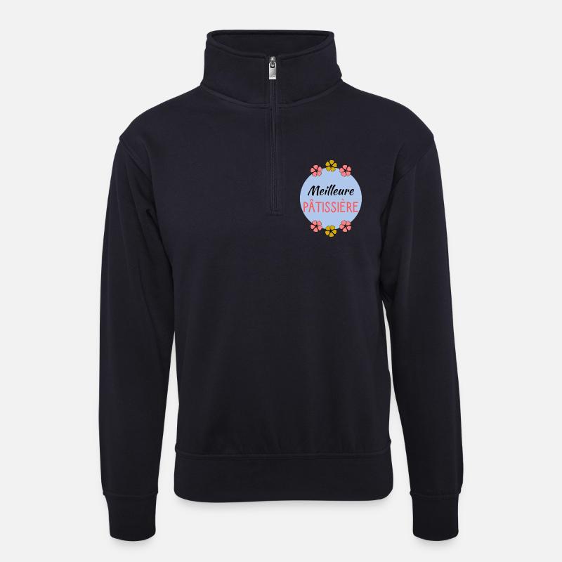 OMA. OMA - Unisex Pullover mit Zip-Kragen - Dunkelnavy
