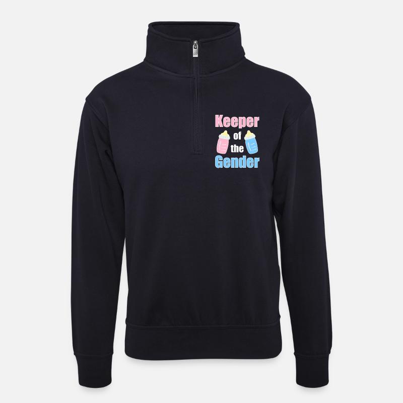 Wächter der Geschlechtervielfalt - Unisex Pullover mit Zip-Kragen - Dunkelnavy
