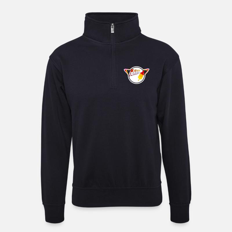 Popsicle Retro Planet - Unisex Pullover mit Zip-Kragen - Dunkelnavy