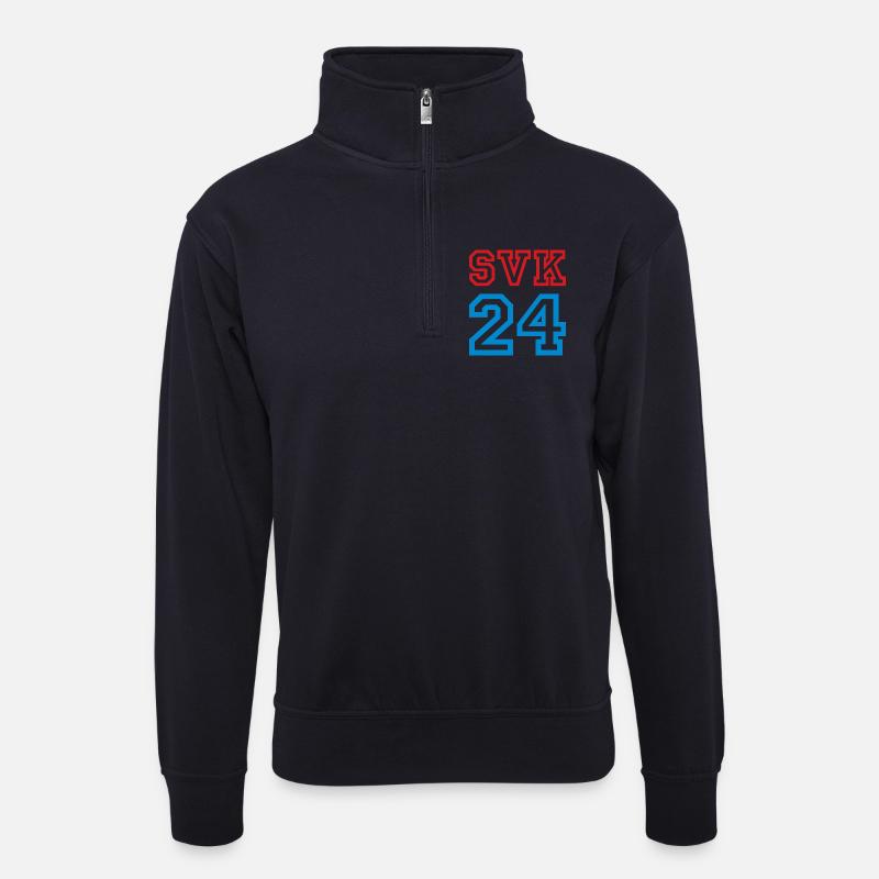 Slovakia Slowakei - Unisex Pullover mit Zip-Kragen - Dunkelnavy
