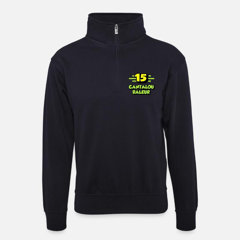 Klagender Cantalou - Unisex Pullover mit Zip-Kragen - Dunkelnavy