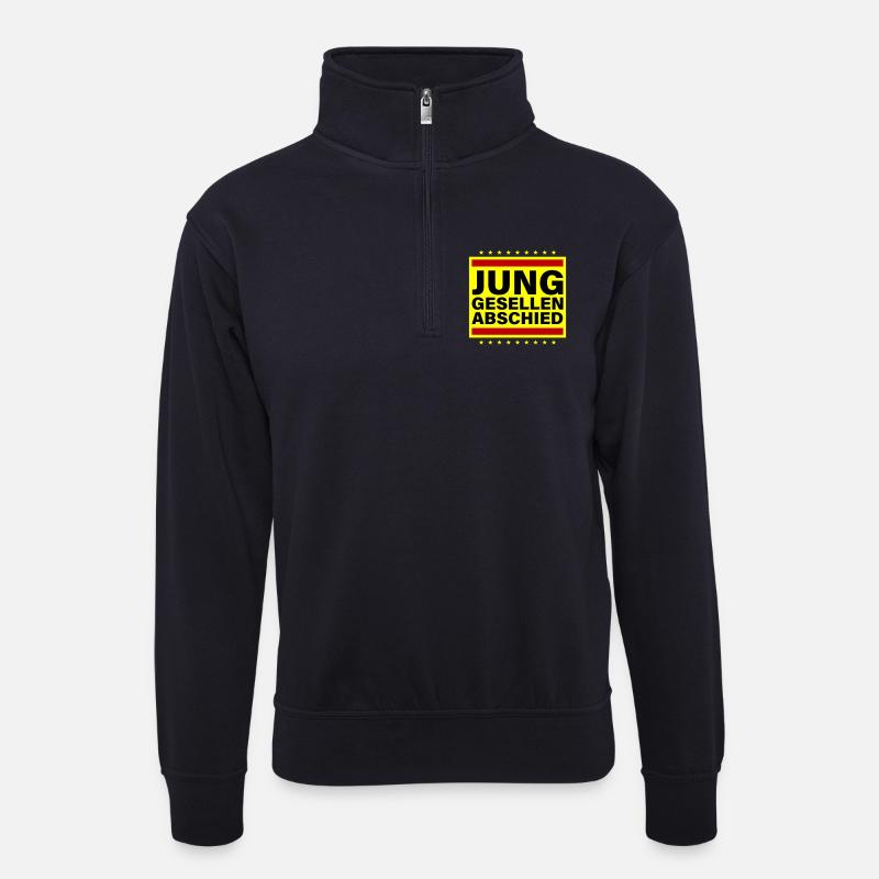 Junggesellenabschied Jga Spruch - Unisex Pullover mit Zip-Kragen - Dunkelnavy
