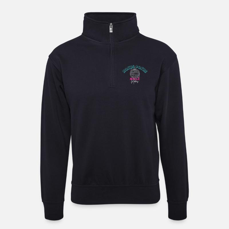 Hokus Pokus Malle Modus - Unisex Pullover mit Zip-Kragen - Dunkelnavy