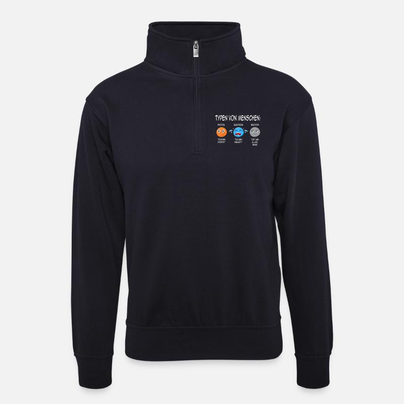 Physics Physicist Teacher Science Funny Saying - Unisex sweater with zip collar - dark navy