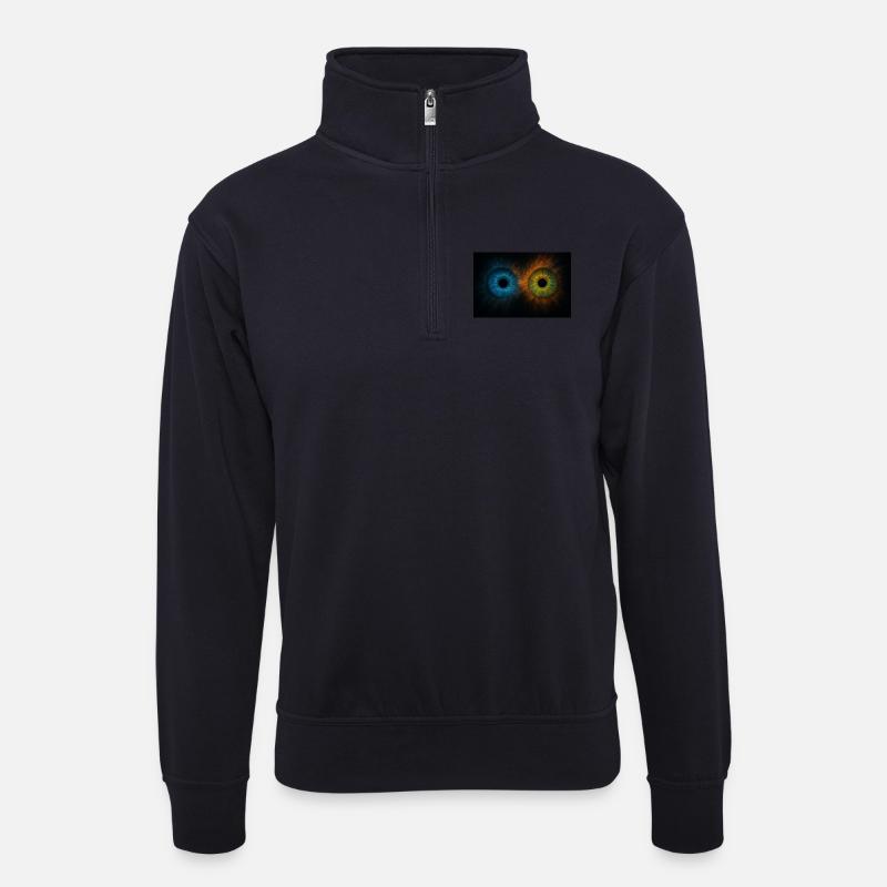 Ungenannt - Unisex Pullover mit Zip-Kragen - Dunkelnavy