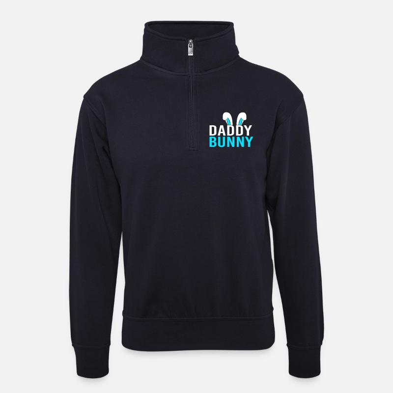 Werdende Mutter Ostern Gender Reveal - Unisex Pullover mit Zip-Kragen - Dunkelnavy