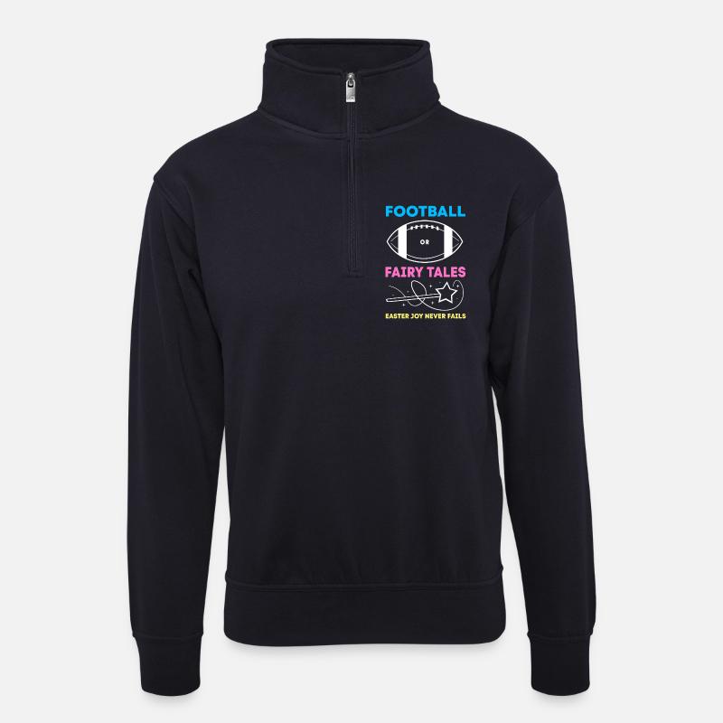 Werdende Mutter Ostern Gender Reveal - Unisex Pullover mit Zip-Kragen - Dunkelnavy