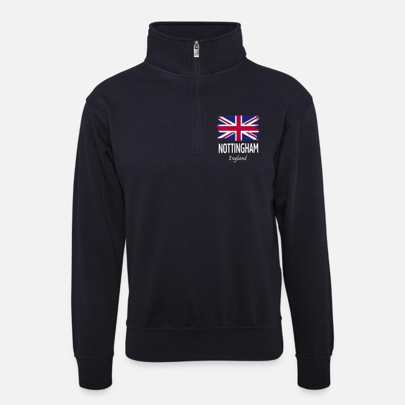 Nottingham - Unisex Pullover mit Zip-Kragen - Dunkelnavy