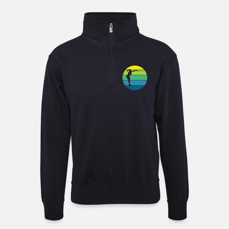 Tennis - Unisex Pullover mit Zip-Kragen - Dunkelnavy