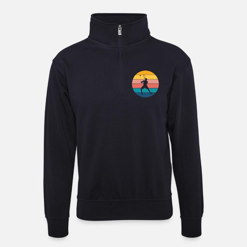 Tennis - Unisex Pullover mit Zip-Kragen - Dunkelnavy