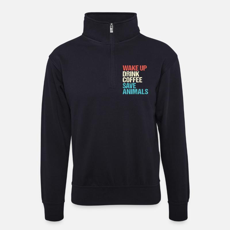 Tierarzt - Unisex Pullover mit Zip-Kragen - Dunkelnavy