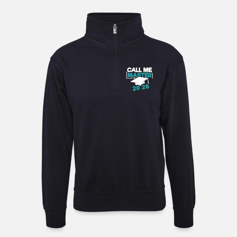 Master 2026 Abschluss Promotion Sponsion - Unisex Pullover mit Zip-Kragen - Dunkelnavy