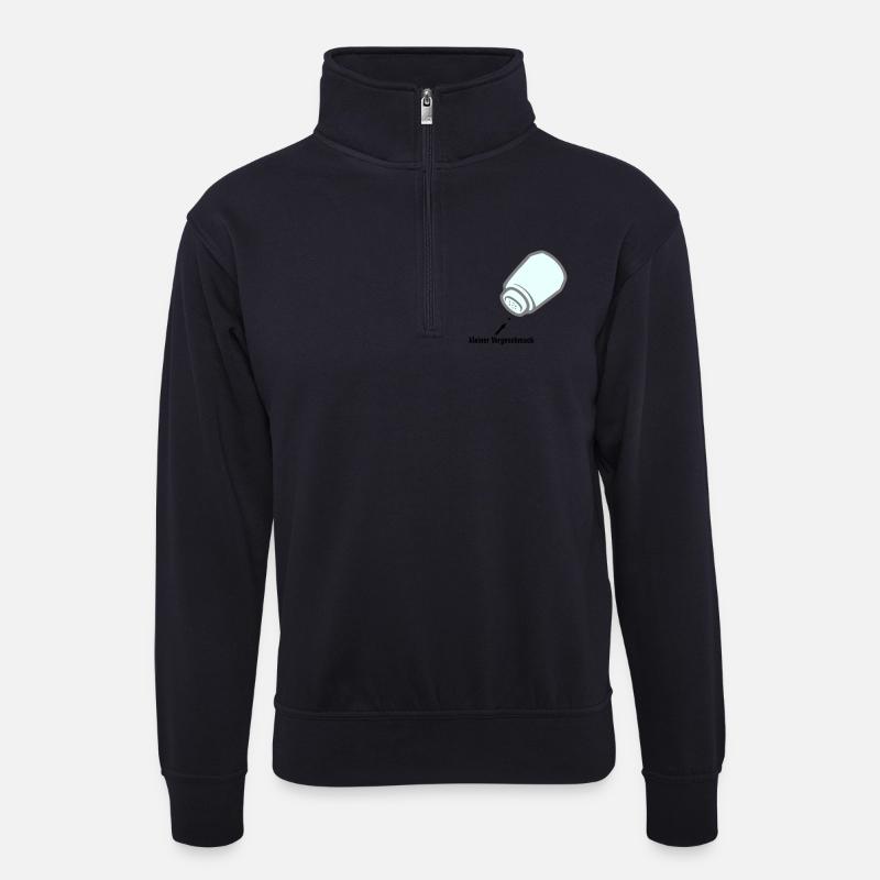kleiner Vorgeschmack - Unisex Pullover mit Zip-Kragen - Dunkelnavy