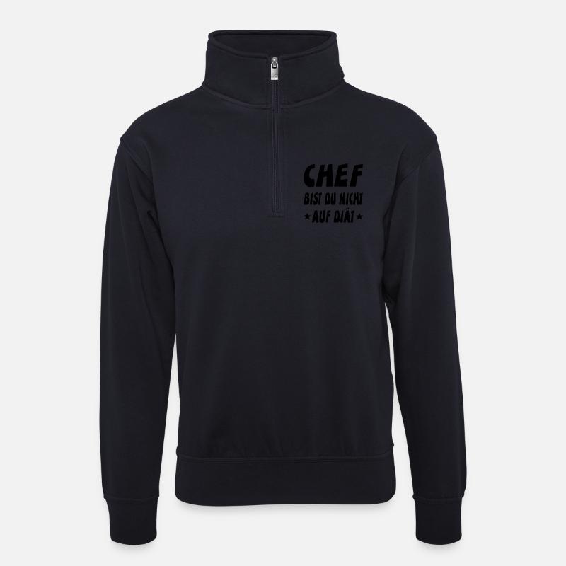 Chef - Unisex Pullover mit Zip-Kragen - Dunkelnavy