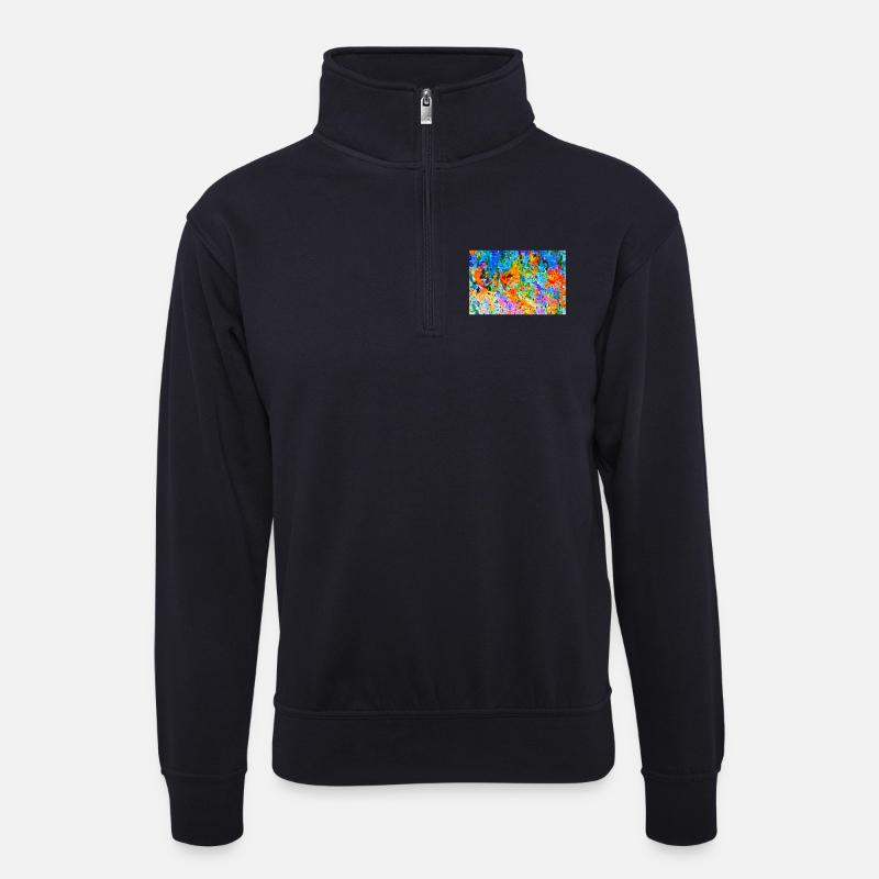 janderesj - Unisex Pullover mit Zip-Kragen - Dunkelnavy