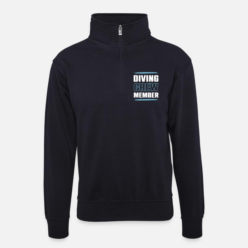 Drinking Crew - Unisex Pullover mit Zip-Kragen - Dunkelnavy