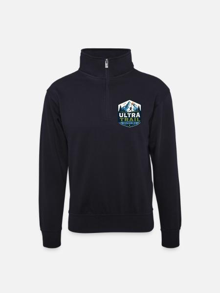 Ultra Trail Running - Unisex sweater with zip collar - dark navy