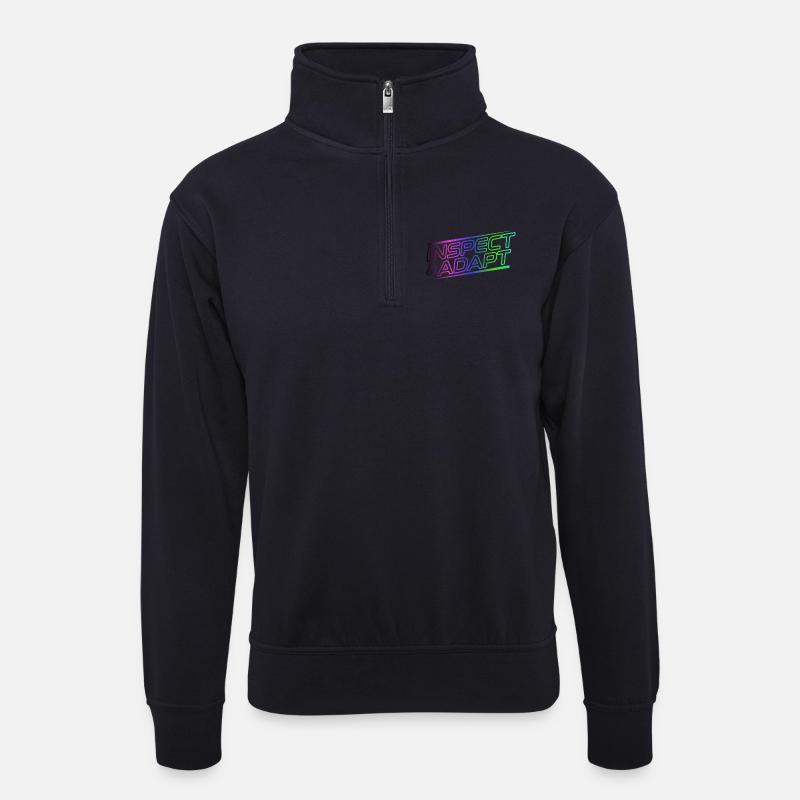 Inspect & Adapt, Agile Coach Scrum Tasse - Unisex Pullover mit Zip-Kragen - Dunkelnavy