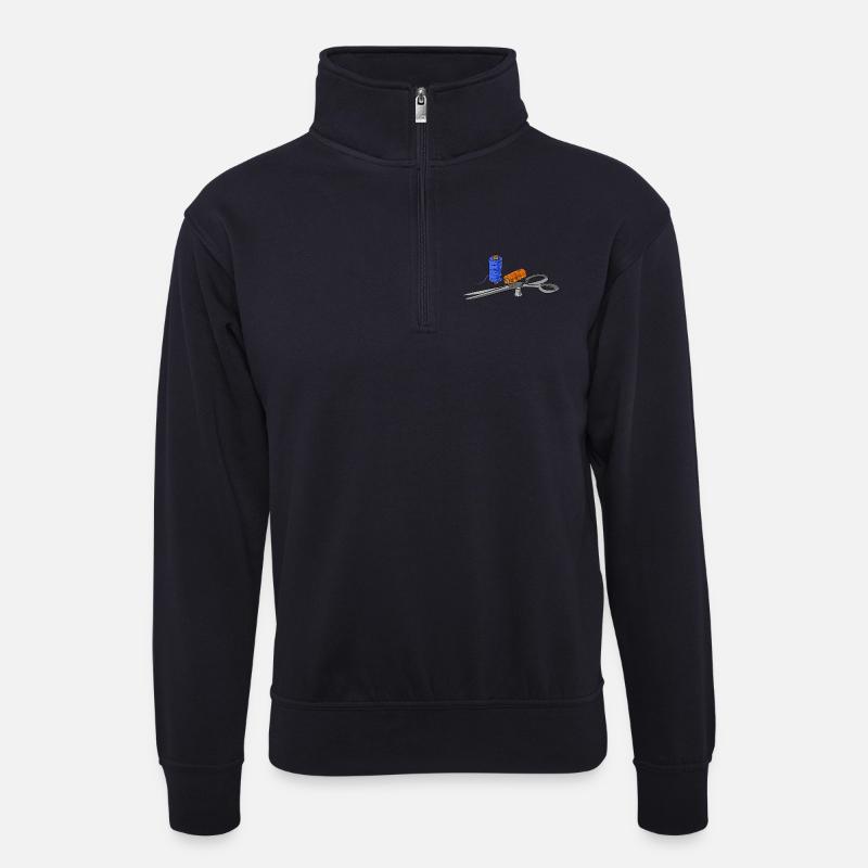 Schneider Werkzeug - Unisex Pullover mit Zip-Kragen - Dunkelnavy