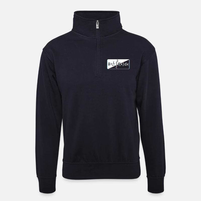 Mathematician Math Mathematical Mathematics - Unisex sweater with zip collar - dark navy