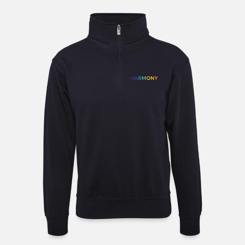 Harmony - Unisex Pullover mit Zip-Kragen - Dunkelnavy