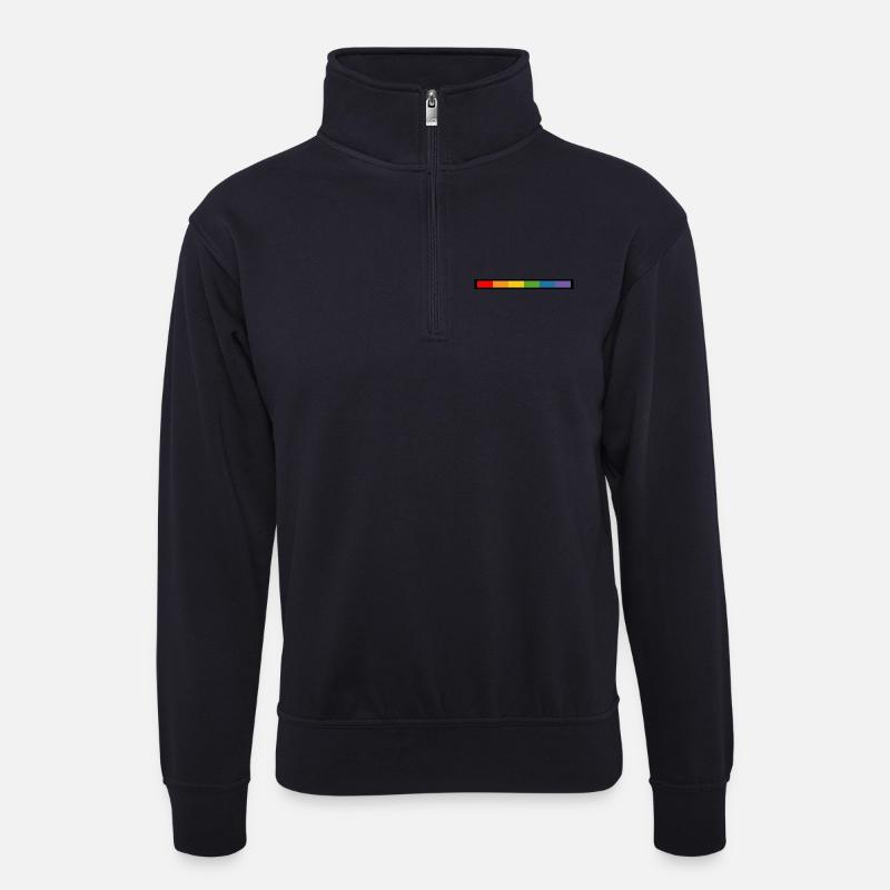 LGBT Tshirt design CSD Shirt - Unisex Pullover mit Zip-Kragen - Dunkelnavy