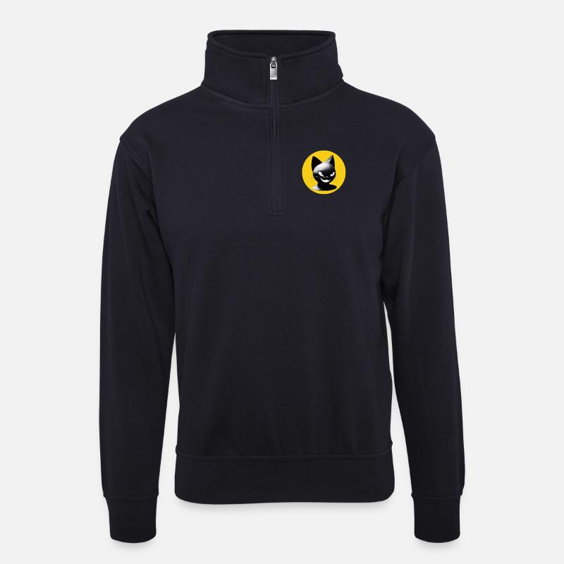 Yellowcat One - Unisex Pullover mit Zip-Kragen - Dunkelnavy