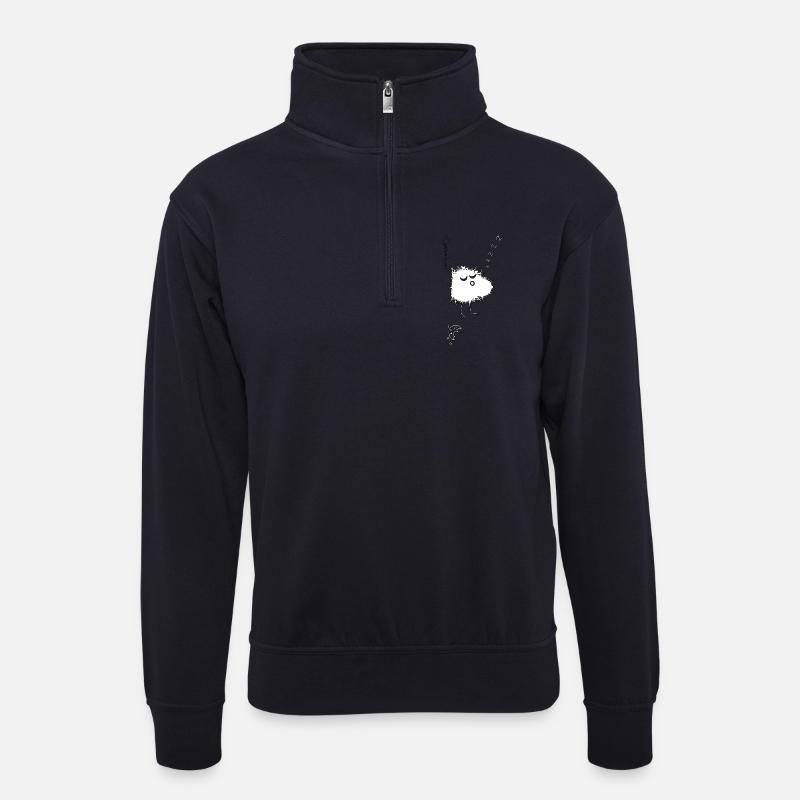 Flauschtier vollgefuttert © Chyropterum Innoxius - Unisex Pullover mit Zip-Kragen - Dunkelnavy