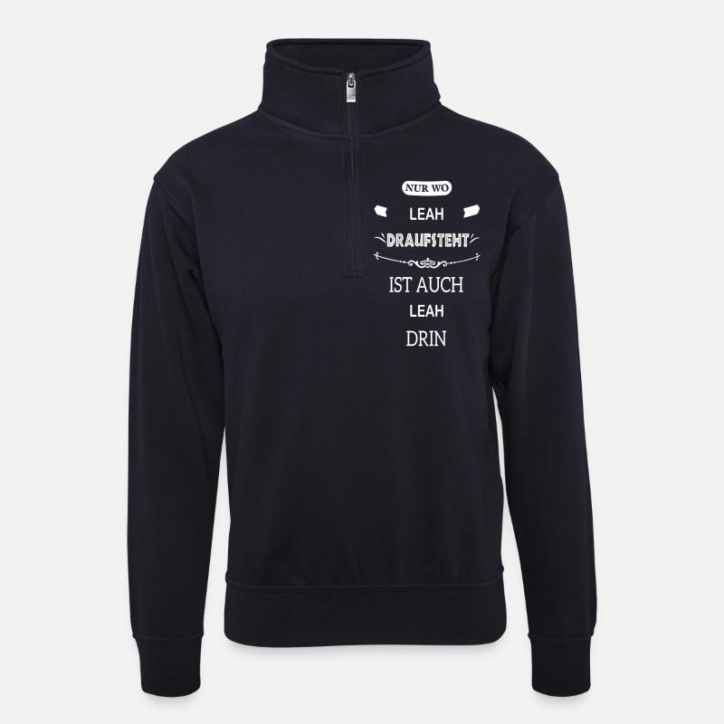 LEAH - Unisex Pullover mit Zip-Kragen - Dunkelnavy