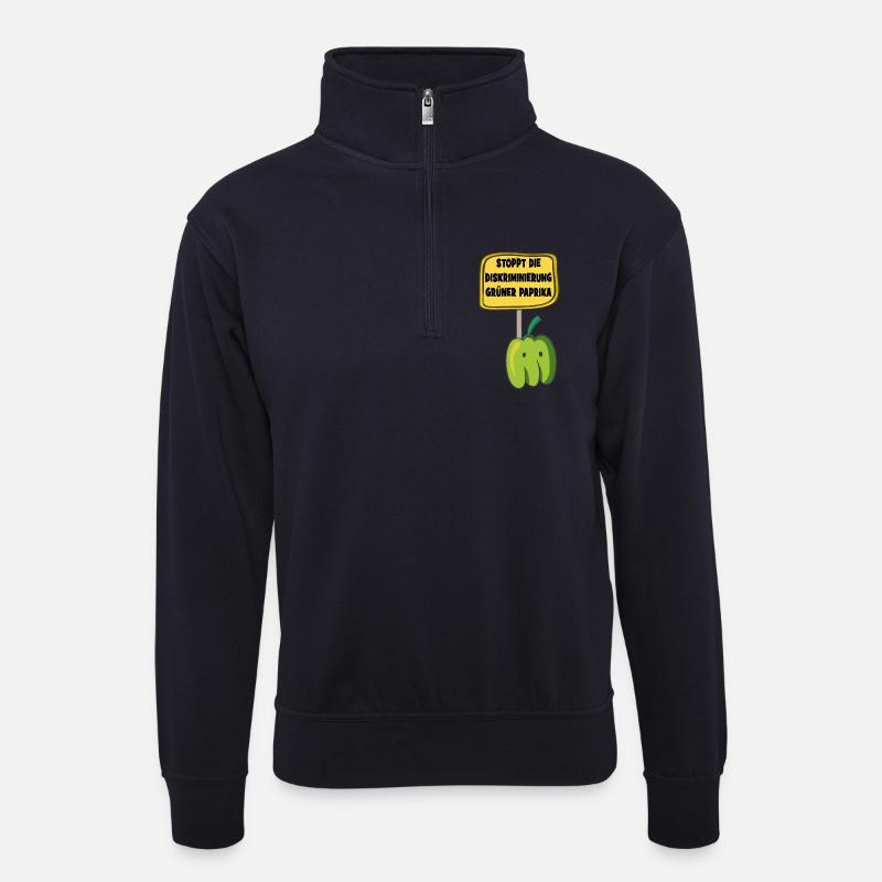paprika - Unisex Pullover mit Zip-Kragen - Dunkelnavy