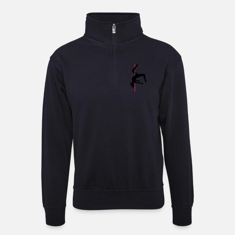 Poledance Scorpio - Unisex Pullover mit Zip-Kragen - Dunkelnavy