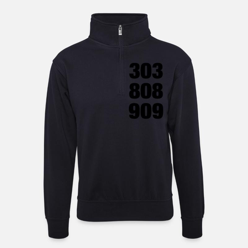 303 808 909 - Unisex Pullover mit Zip-Kragen - Dunkelnavy