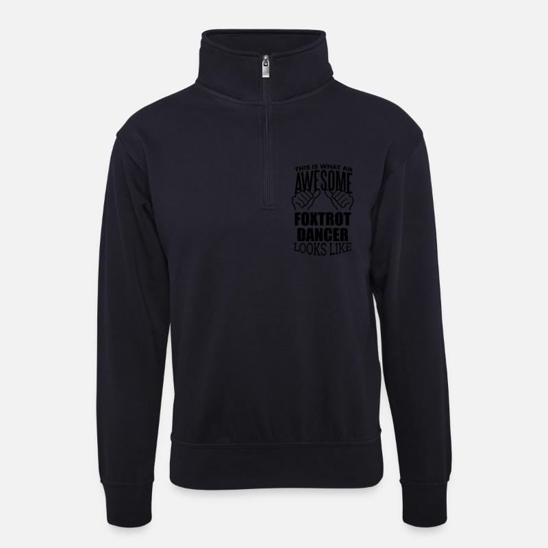 Foxtrott - Unisex Pullover mit Zip-Kragen - Dunkelnavy