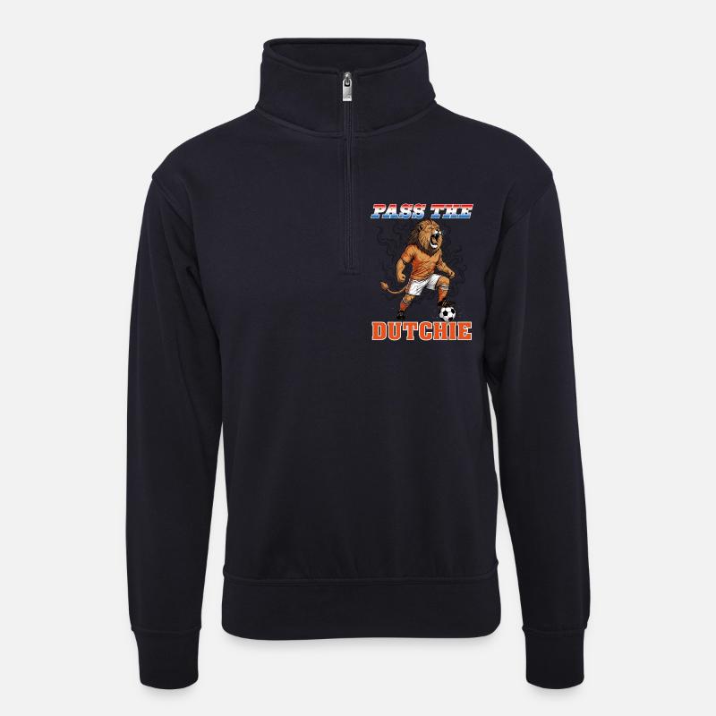 OPtheD - Unisex sweater with zip collar - dark navy