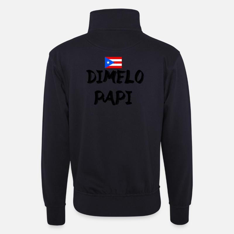 Dimelo Papi Latino - Unisex Pullover mit Zip-Kragen - Dunkelnavy